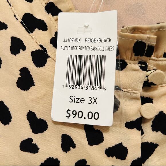 English Factory Dotted Button Detail Mini Dress 3X NWT - Picture 10 of 10